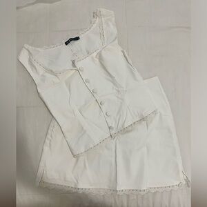 White skirt set